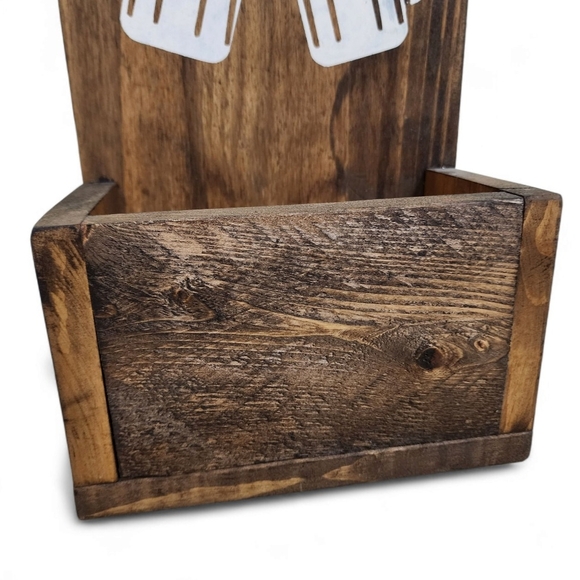 Rustic Wooden Bottle Opener with Cheers Print Wedding Barn Beer Bar - Picture 6 of 9